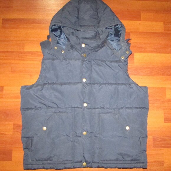 Old Navy Dark Blue Puffer Vest w/Hood - XL - Picture 1 of 10